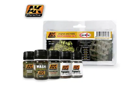 AK Interactive Set Engines and Metal Weathering