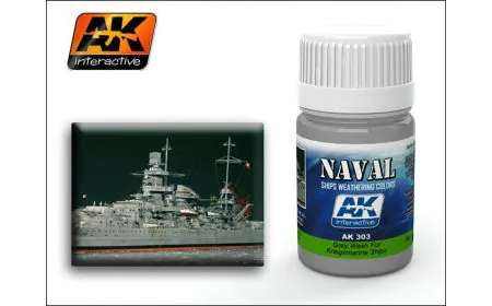AK Interactive Wash 35ml Grey Wash for Kriegsmarine