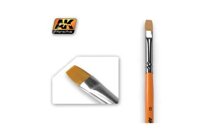 AK Interactive Brushes Synthetic Flat 8