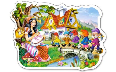 *Castorland Jigsaw Midi 15 pc - Snow White ,Seven Dwarfs