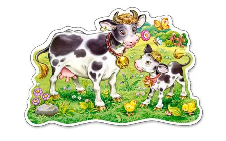 * Castorland Jigsaw Premium Ma xi 12 Pc - Cows on a Meadow