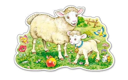 * Castorland Jigsaw Premium Ma xi 12 Pc - A Lamb and Mom