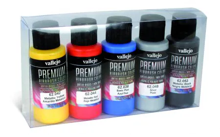 AV Vallejo Premium Color - 60ml Set Metallic (5x60ml)