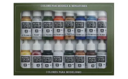 AV Vallejo Model Color Set - Folkstone Basics (x16)