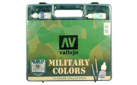 AV Vallejo Model Color Set - Military (72 colours + case)
