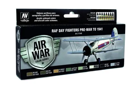 AV Vallejo Model Air Set - RAF & FAA Day Fighter Pre War