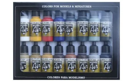 AV Vallejo Model Air Set - Basic Colors (x16)