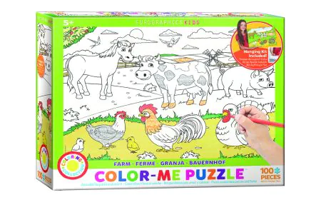 * Eurographics Puzzle 100 Pc - Colour-Me 100 Farm