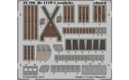 Eduard Photoetch 1:32 - He 111 Seatbelts (Revell)