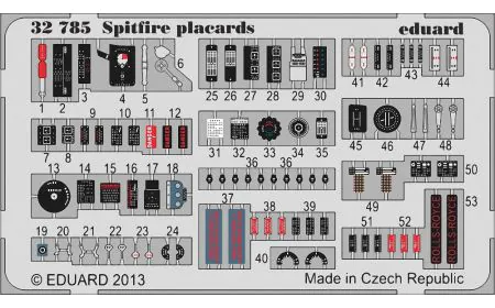 Eduard Photoetch 1:32 - Spitfire Placards