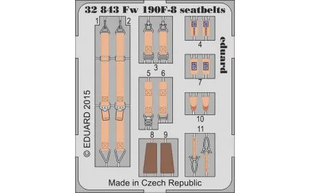 Eduard Photoetch 1:32 - Fw 190F-8 Seatbelts (Rev)