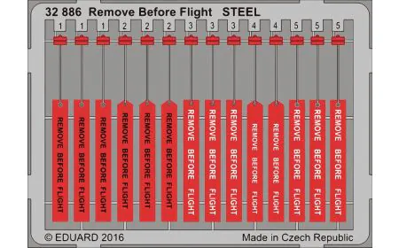 Eduard Photoetch 1:32 - Remove Before Flight Tags Steel