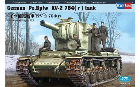 Hobbyboss 1:48 - German Pz.Kpfw KV-2 754(r) tank