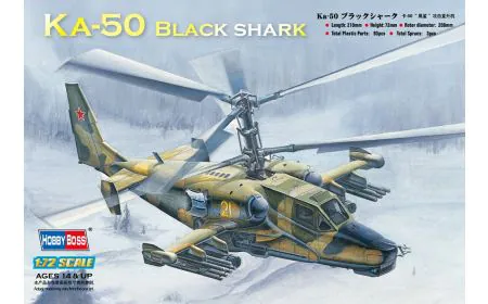 Hobbyboss 1:72 - Russian Ka-50 Black Shark Helicopter