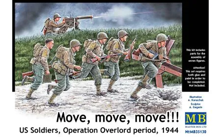 Masterbox 1:35 - US Soldiers Operation Overlord Move Move