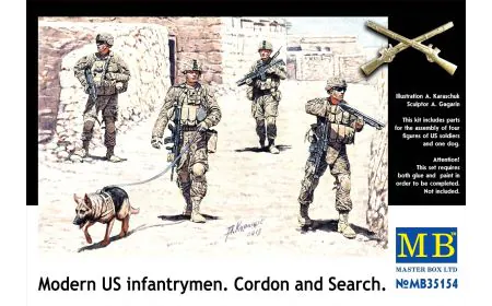 Masterbox 1:35 - Modern US Infantrymen Cordon and Search