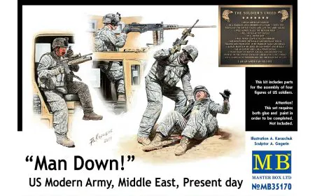 Masterbox 1:35 - Man Down! US Army Middle East Present Day