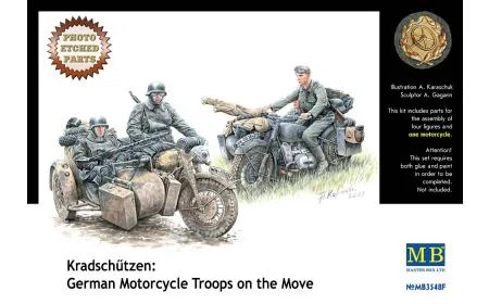 Masterbox 1:35 - Kradschutzen German Motorcycle Troops on .