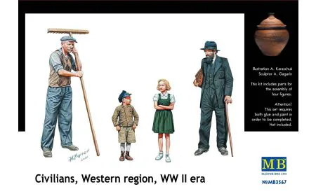 Masterbox 1:35 - Peasants Western Europe WWII