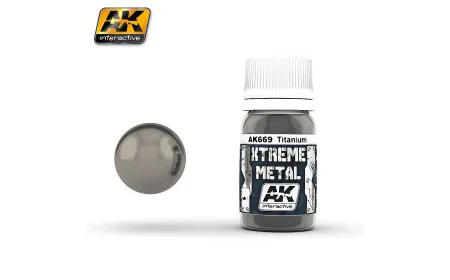 AK Interactive Paints 30ml Extreme Metal - Titanium