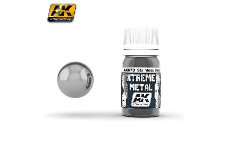 AK Interactive Paints 30ml Xtreme Metal - Stainless Steel