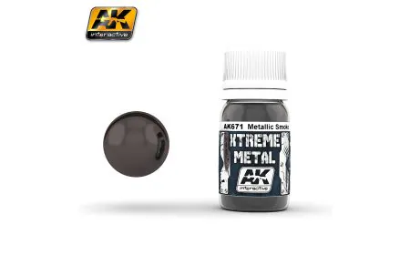 AK Interactive Paints 30ml Extreme Metal - Smoke Metallic