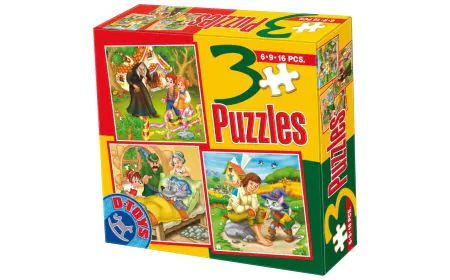 *D-Toys - 3in1 Jigsaw Puzzles (6-9-16 Pcs) - Fairytales 5