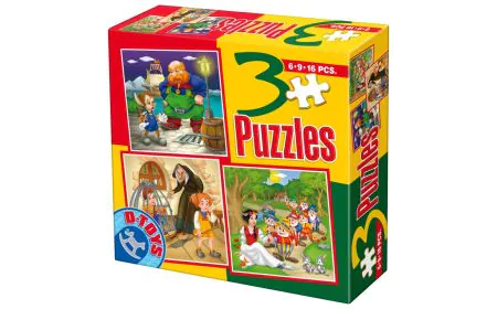 *D-Toys - 3in1 Jigsaw Puzzles (6-9-16 Pcs) - Fairytales 8