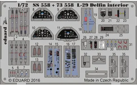 * Eduard P-etch (Zoom) 1:72 Aero L-29 Delfin Interior (AMK