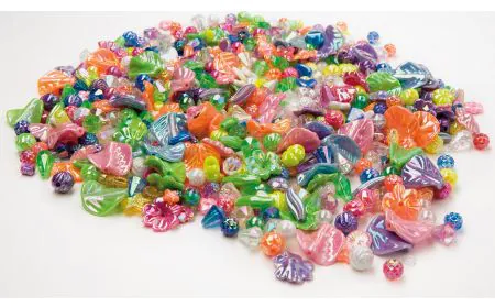 *  - Plastic beads (pearl ) - 500 pcs