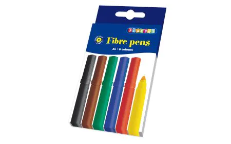 * Playbox - Fibre Pens (Thic k) - 125 mm, Ï 15 mm - 6 pcs