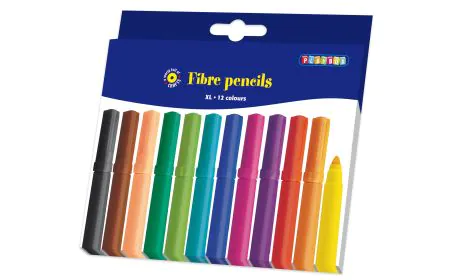 * Playbox - Fibre Pens (Thic k) - 125 mm,   15 mm - 12 pcs