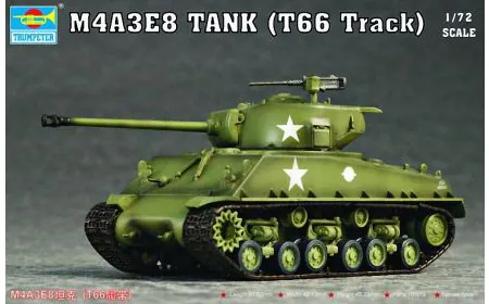Trumpeter 1:72 - M4A3E8 (T66 Track) Sherman Tank
