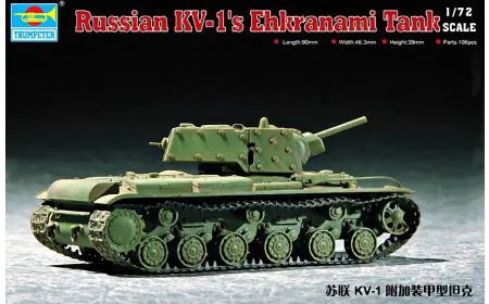 Trumpeter 1:72 - KV-1S Russian Ehkranami
