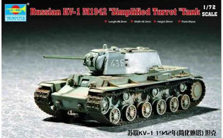 Trumpeter 1:72 - KV-1 Russian (Mod.1942) Simplified Turret