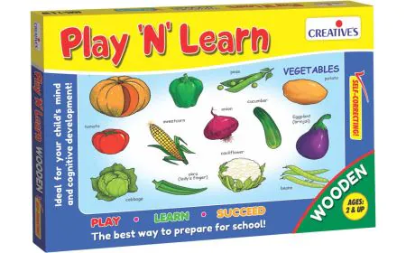 * Creative Educational - Play N  Learn-Wooden   Vegetables