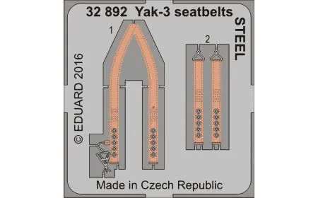Eduard Photoetch 1:32 - Yak-3 Seatbelts Steel (Sp. Hobby)