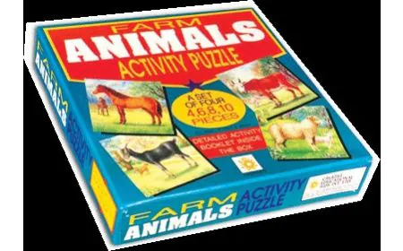 * Creative Puzzle -Farm Animal Puzzles- Set of 4 Puzzles