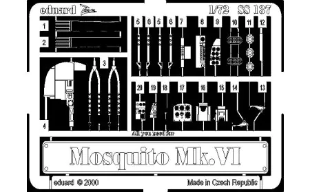 Eduard Photoetch (Zoom) 1:72 - Mosquito Mk.VI (Tamiya)