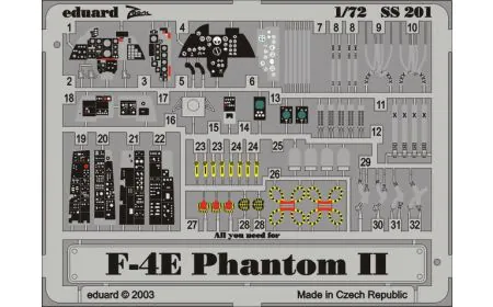 Eduard Photoetch (Zoom) 1:72 - F-4E Phantom II (Hasegawa)