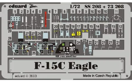 Eduard Photoetch (Zoom) 1:72 - F-15C Eagle (Hasegawa)