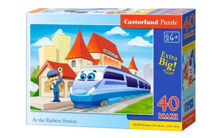 * Castorland Jigsaw Premium Ma xi 40 Pc - Railway Station