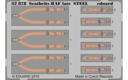 Eduard Photoetch 1:32 - Seatbelts RAF Late Steel