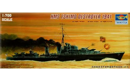 Trumpeter 1:700 - HMS Eskimo Tribal Class Destroyer (1941)
