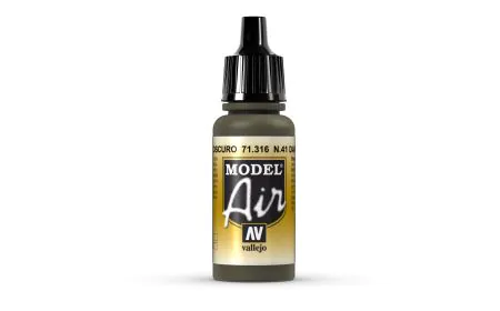 AV Vallejo Model Air 17ml - N41 Dark Olive Drab