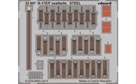 Eduard Photoetch 1:32 - B-17E/F Steel Seatbelts (HKM)