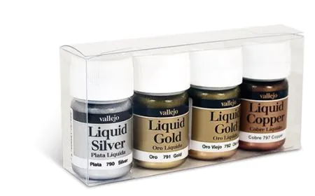 AV Vallejo Model Color Set - Liquid Gold Set (x4)