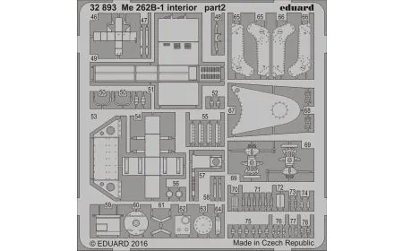 Eduard Photoetch 1:32 - Me 262B-1 Interior (Revell)