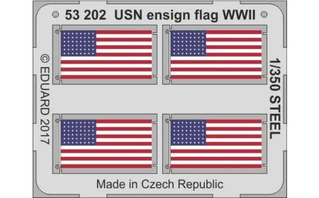 Eduard Photoetch 1:350 - USN Ensign Flag WWII Steel