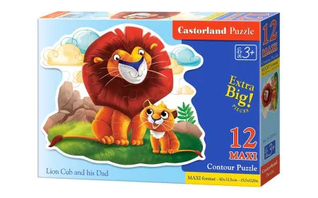 Castorland Jigsaw Premium Maxi 12 Pc - Lion Cub and his Dad